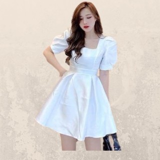 Đầm bigsize cổ vuông tay phồng xòe xếp li nhẹ xinh xắn ( Thời trang Vicky G - Anitagreen ) HN1122