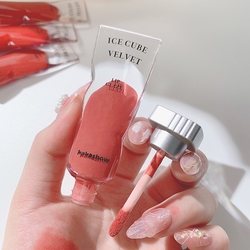 Kakashow Son Môi Màu Nhung Lì Nguyên Chất Không Dính Cốc