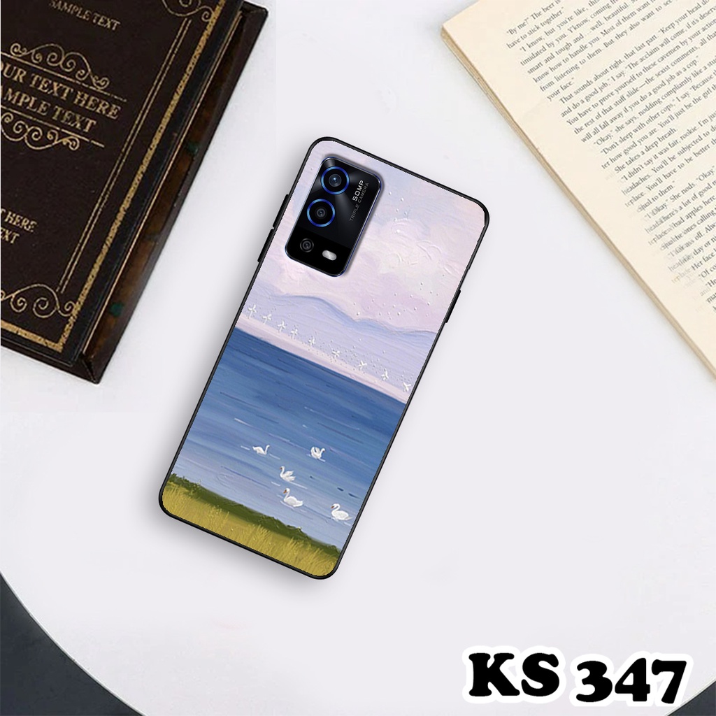 Ốp lưng Oppo A55 - Oppo A55 5G - Oppo A55s - Ốp in hình Cánh đồng hoa - Chất liệu TPU siêu bền