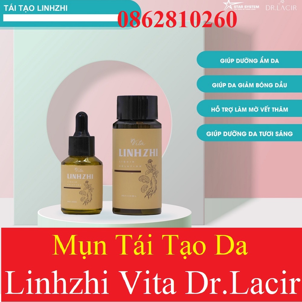 Mụn Tái Tạo Linhzhi Vita Drlacir ,Giúp giảm thâm,mụn,co nhỏ lỗ chân lông,giúp da căng bóng,sáng mịn