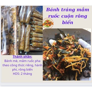 Bánh tráng mắm ruốc cuộn rông biển