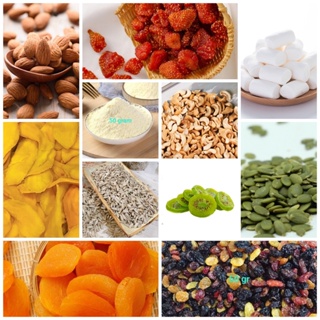 Nguyên liệu tự chọn làm kẹo nougat, kẹo hạnh phúc