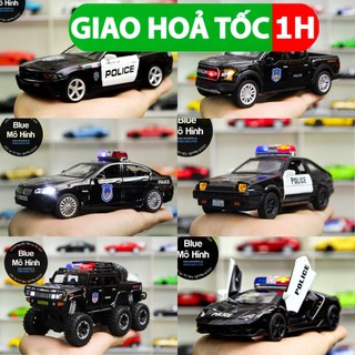 Mô hình xe cảnh sát police bằng kim loại có sáng đèn và âm thanh 1:32