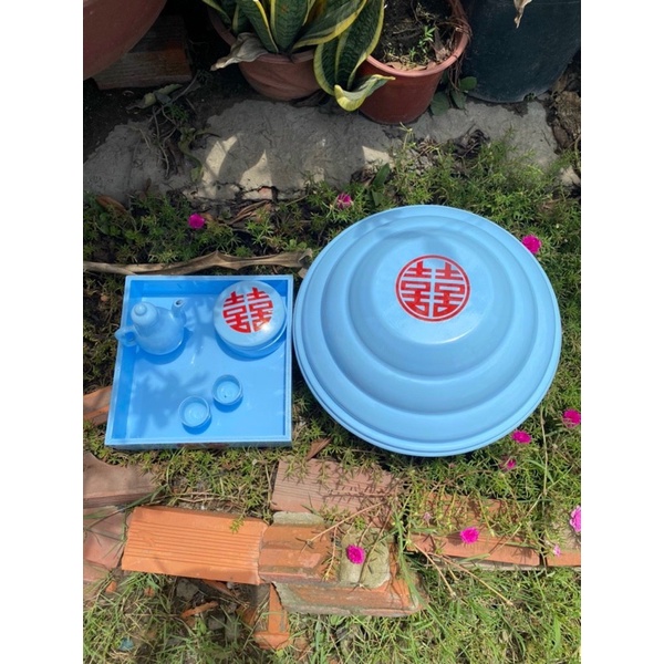 Mâm quả cưới màu đỏ đô sơn full toàn bộ