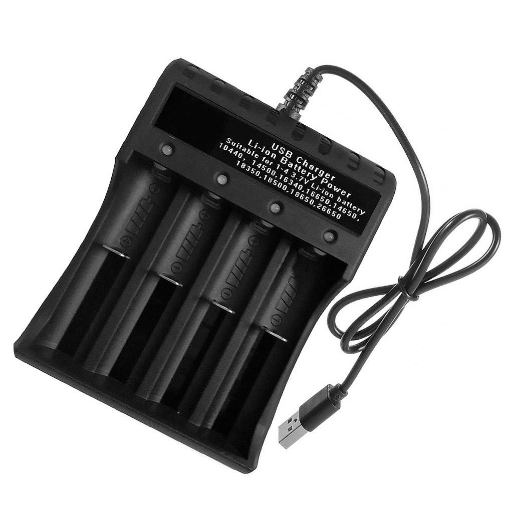 Sạc Pin USB 4 Ngăn 4 2V Màu Đen