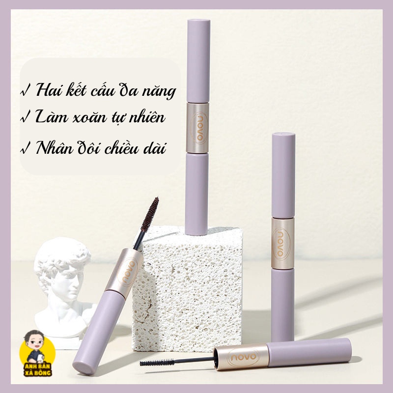 Mascara Hai Đầu NOVO Magic Eye Light Feather Double-ended Mascara 5562
