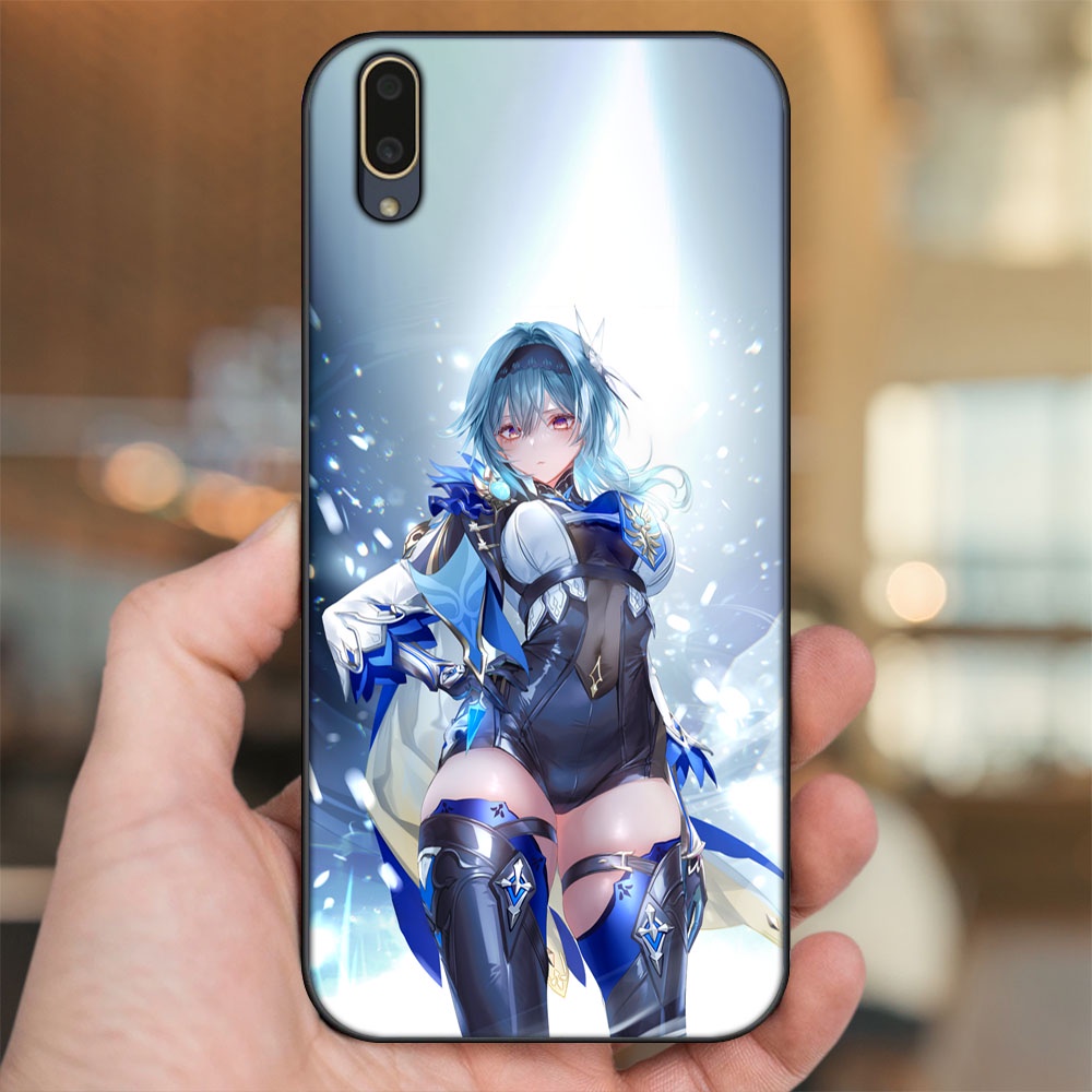 Ốp lưng Vivo V11 viền đen in hình Eula Genshin Impact