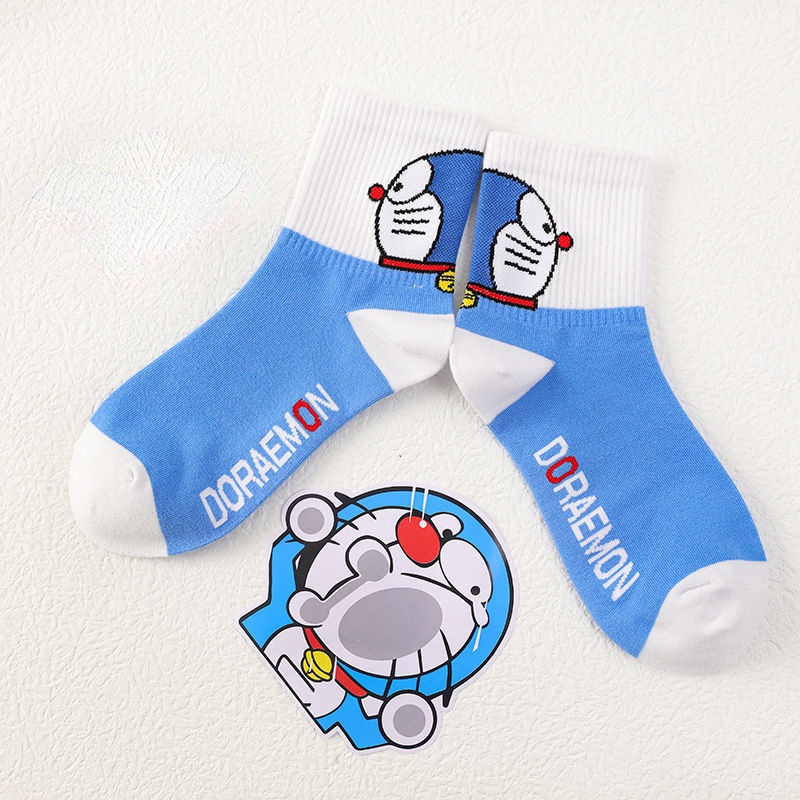 Bộ 4 Đôi Vớ Thể Thao In Hình Doremon Nhật Bản Thời Trang Mùa Thu 2022 Cho Nữ