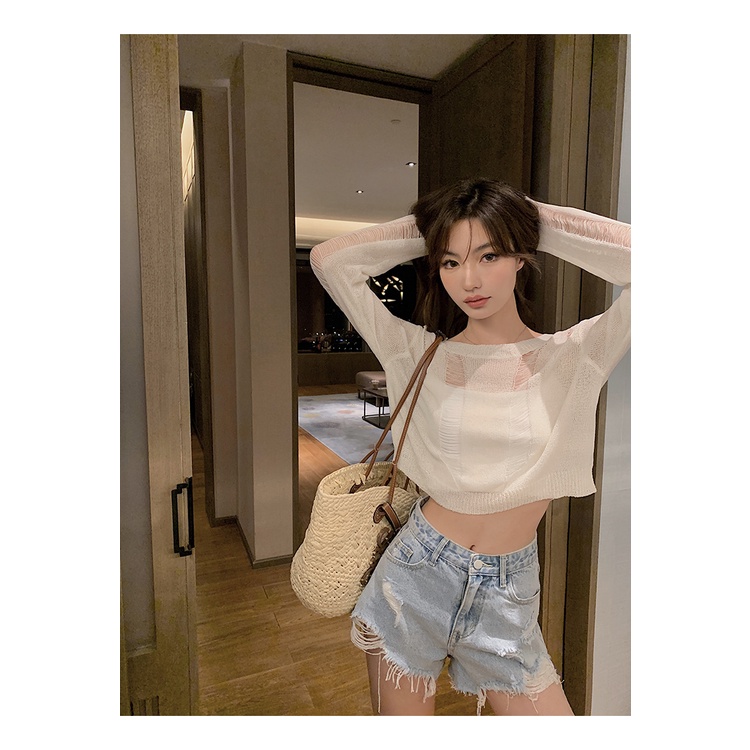Áo khoác cardigan YEYA dệt kim mỏng màu trơn thời trang mùa thu đơn giản cho nữ