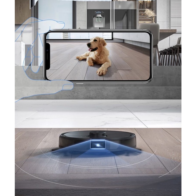 Robot hút bụi lau nhà thông minh Ecovacs T8 aivi plus tự động đổ rác, lau rung ,app tiếng việt, có camera quan sát