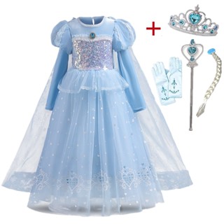 Đầm Hóa Trang Công Chúa Elsa Cho Bé Gái