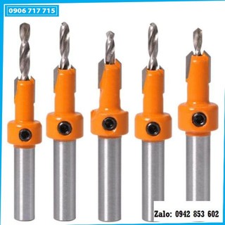 Mũi khoan âm vít gỗ cao cấp - Mũi khoan âm đầu vít 2 tầng mồi lỗ 3mm đến 8mm