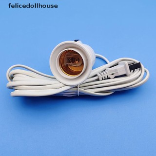 [felicedollhouse] 2.5M 4M E27 Lamp Base Holder US Hanging Light Bulb Socket Cord With Switch [VN]