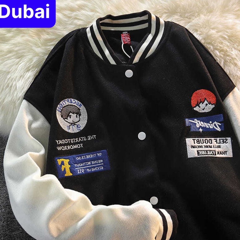 ÁO KHOÁC DÙ BOMBER BÓNG CHÀY HIPHOP NAM NỮ UNISEX HỌA TIẾT IN NỔI LOGO EM BÉ CAO CẤP 2 LỚP PHONG CÁCH CAO CẤP MỚI-DUBAI