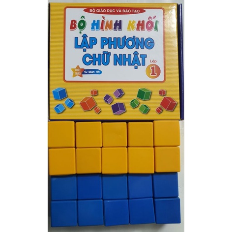 Bộ hình khối lập phương và chữ Nhật.
