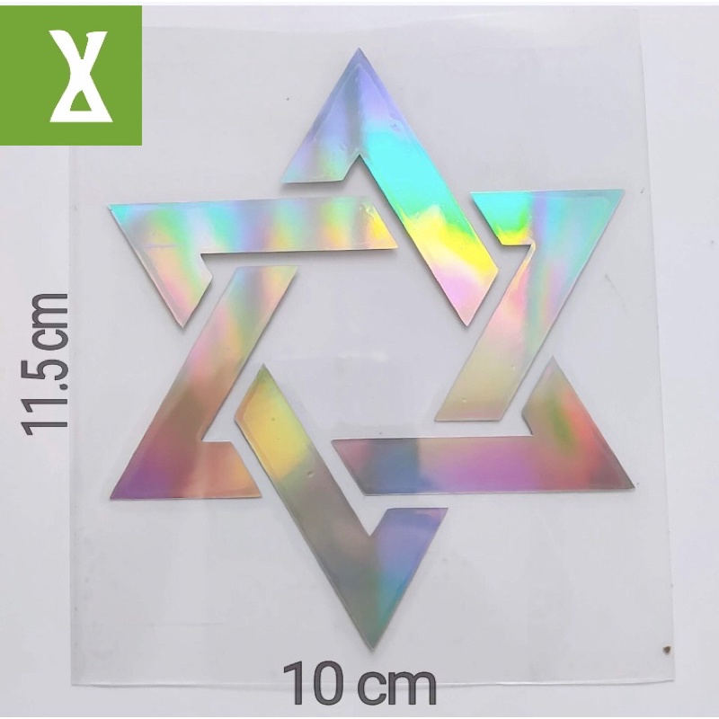 Tem phản quang Lazer PVC chống thấm hình Ngôi Sao