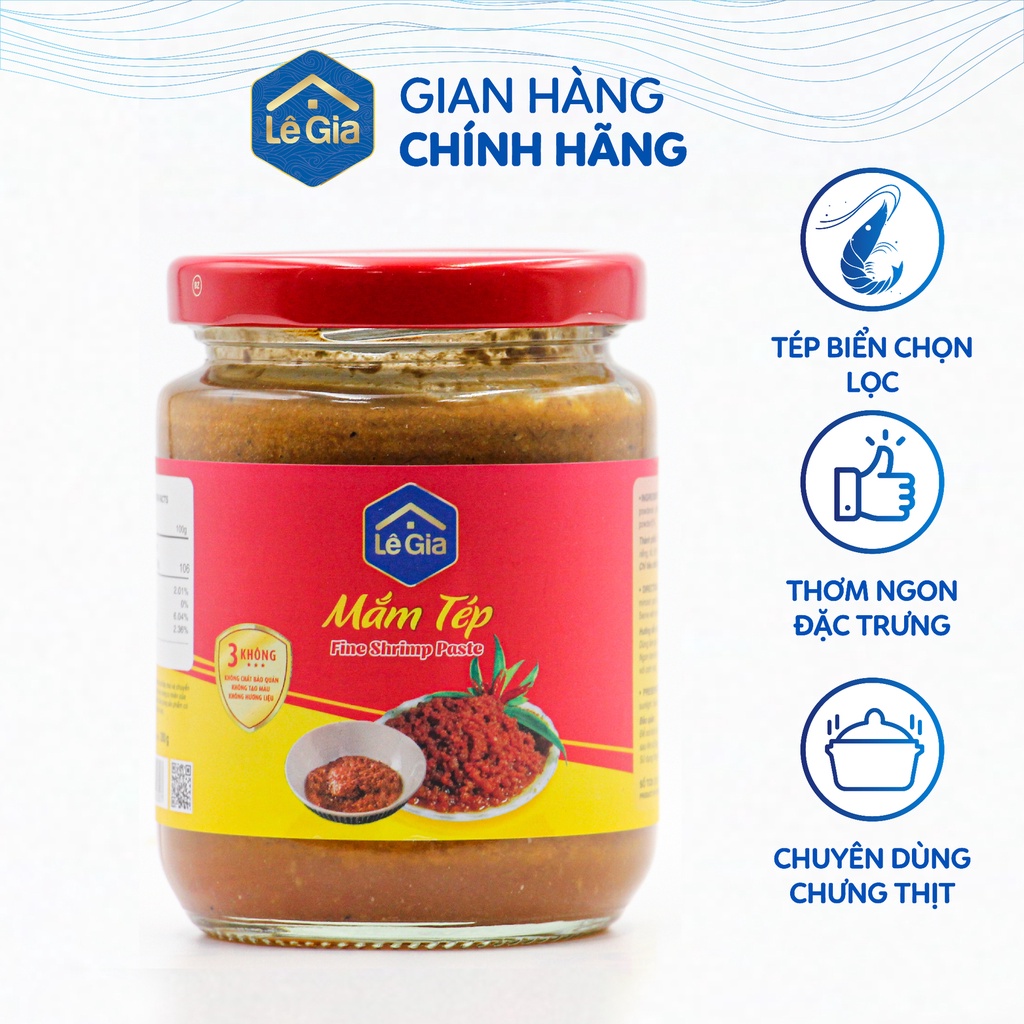 Mắm Tép Lê Gia hũ thủy tinh 280g