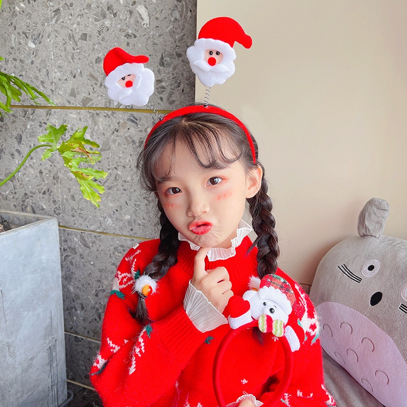 Băng đô giáng sinh, cài tóc Noel có đèn Led hình ông già, tuần lộc, người tuyết dễ thương