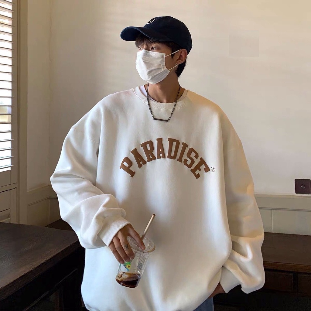 Áo sweater Paradise Unisex  Nỉ form rộng tay bồng kiểu dáng vintage cá tính đường phố hàn quốc peonyb ulzzang