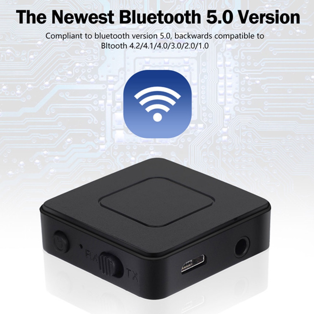 Thiết Bị Truyền Nhận Tín Hiệu Bluetooth 5.0 2 Trong 1 Không Dây Cho Loa Xe Hơi / Nhà Cửa