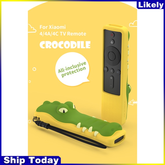 Vỏ Bọc Điều Khiển Từ Xa Bằng Silicon Chống Bụi Họa Tiết Da Cá Sấu Cho Xiaomi Overseas Version Mi Box