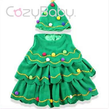 Bộ Đồ Hóa Trang Cây Thông Giáng Sinh Dễ Thương Cho Bé