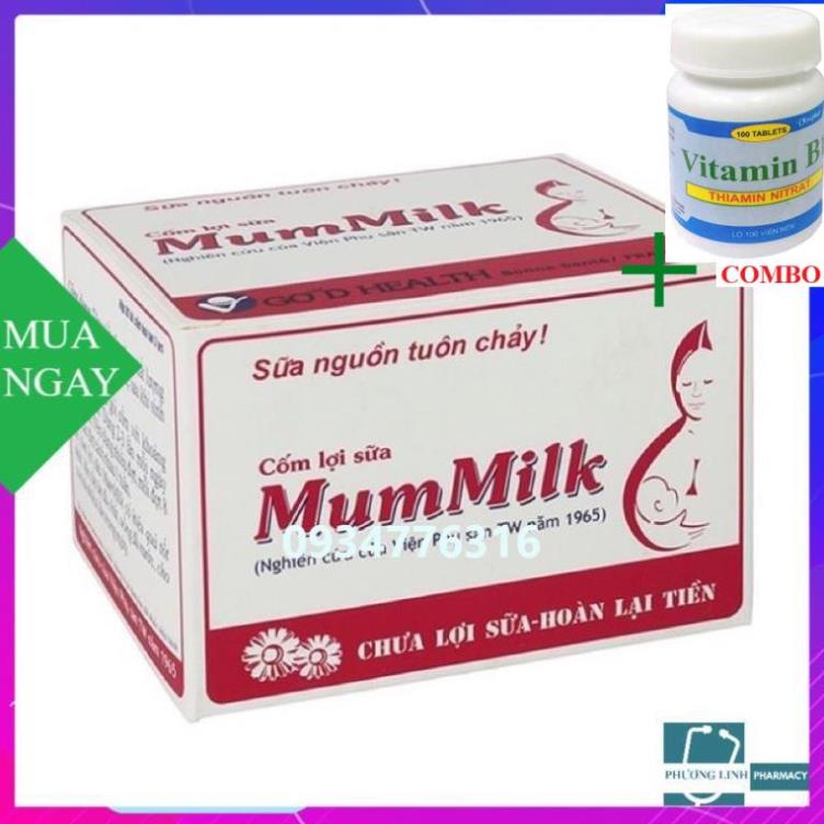 Combo Vitamin B1 chai 100 viên+ ✅CỐM LỢI SỮA MUMMILK (20 gói)