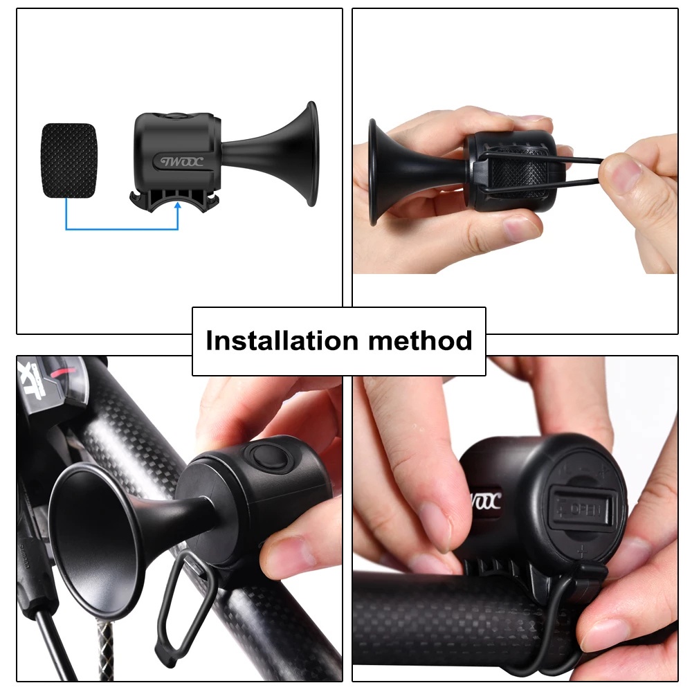 Chuông Điện Cảnh Báo Mini Chống Thấm Nước IPX4 120db Gắn Tay Lái Xe Đạp