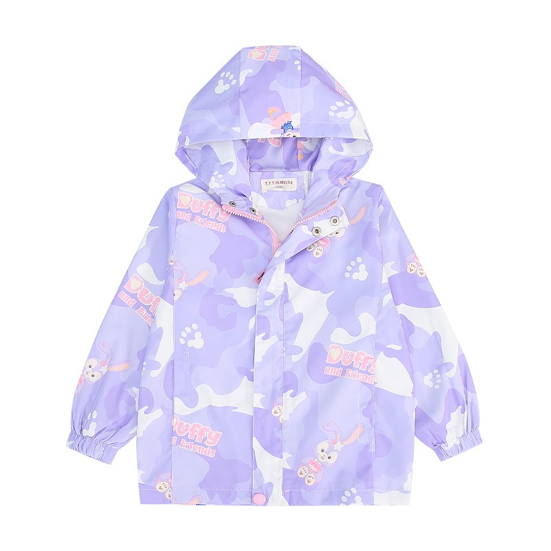 Áo khoác IQ ANGEL có mũ trùm đầu in họa tiết hoạt hình dễ thương cho bé trai và bé gái