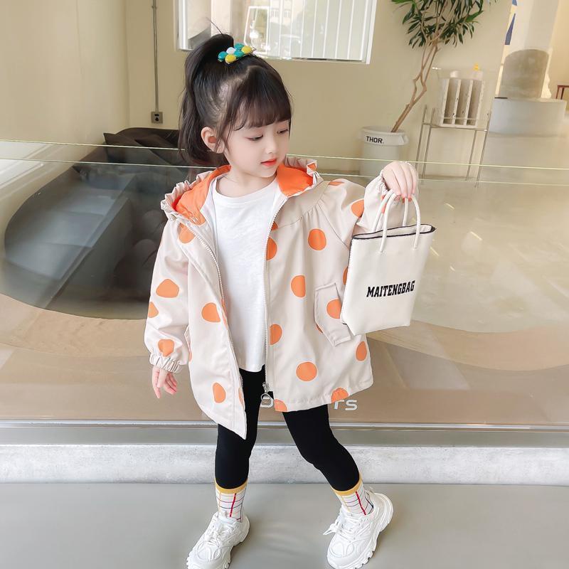 Áo Khoác Có Mũ Trùm Đầu Phong Cách Thời Trang Xuân Thu Dành Cho Bé Gái