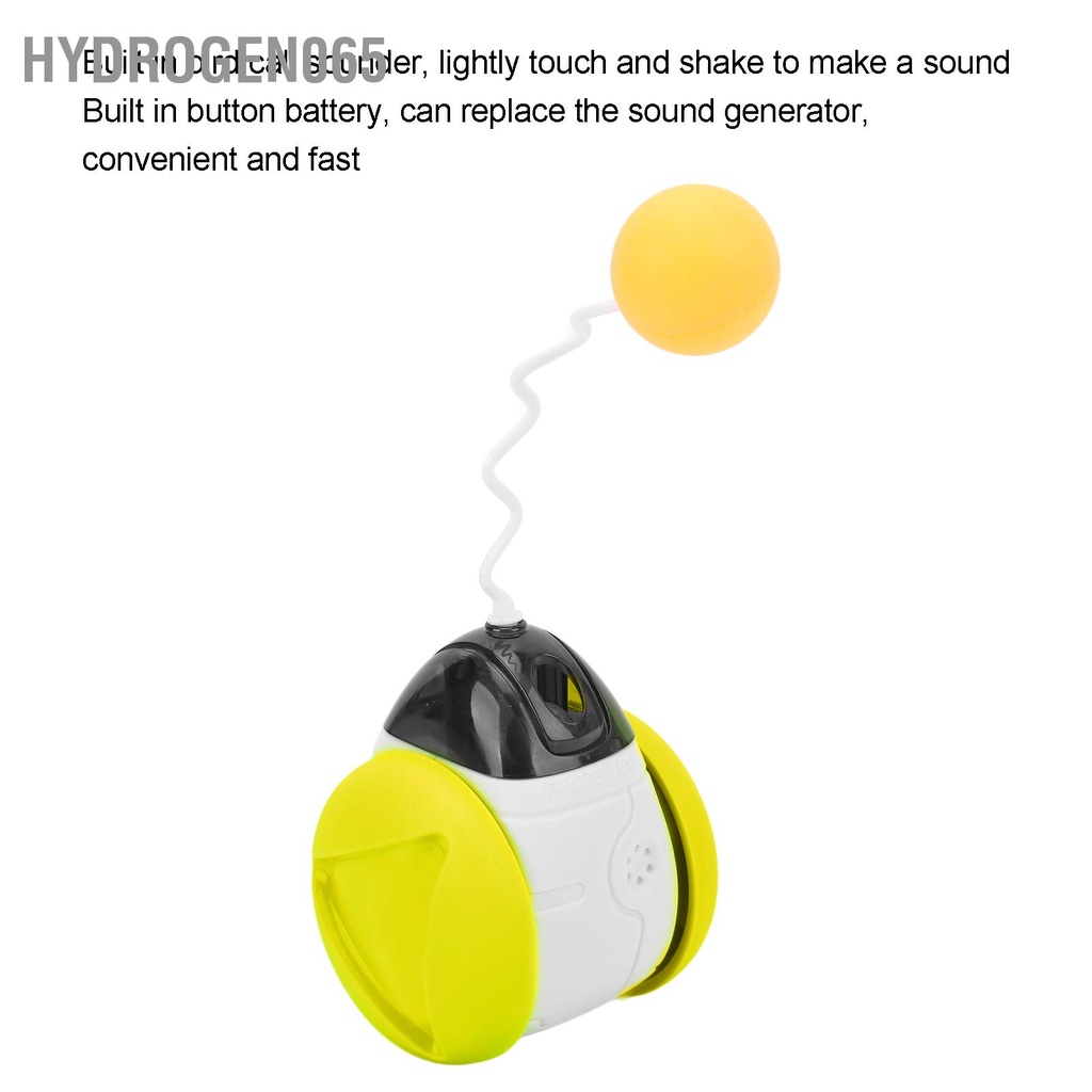 Hydrogen065 Đồ chơi Đuổi theo Xe Cân bằng Mèo Tự động Xoay Tương tác với Đũa phép Catnip cho Trong nhà