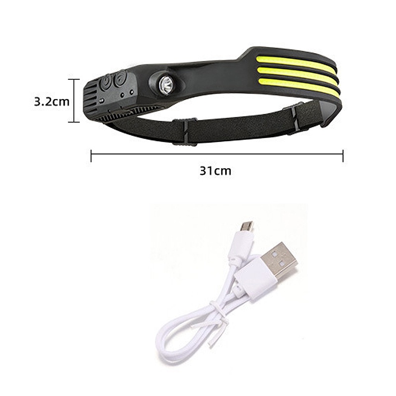 Đèn LED Đeo Đầu Đa Năng Bằng Silicone Chống Thấm Nước Kèm Sạc USB Tiện Dụng