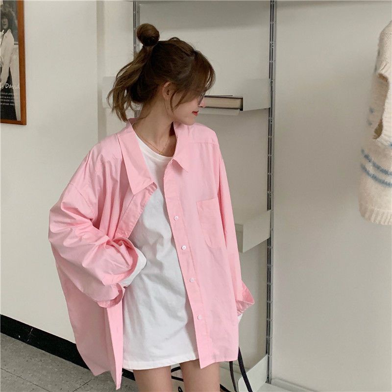 IELGY Áo Khoác Sơ Mi Chống Nắng Phong Cách Hàn Quốc Cho Nữ