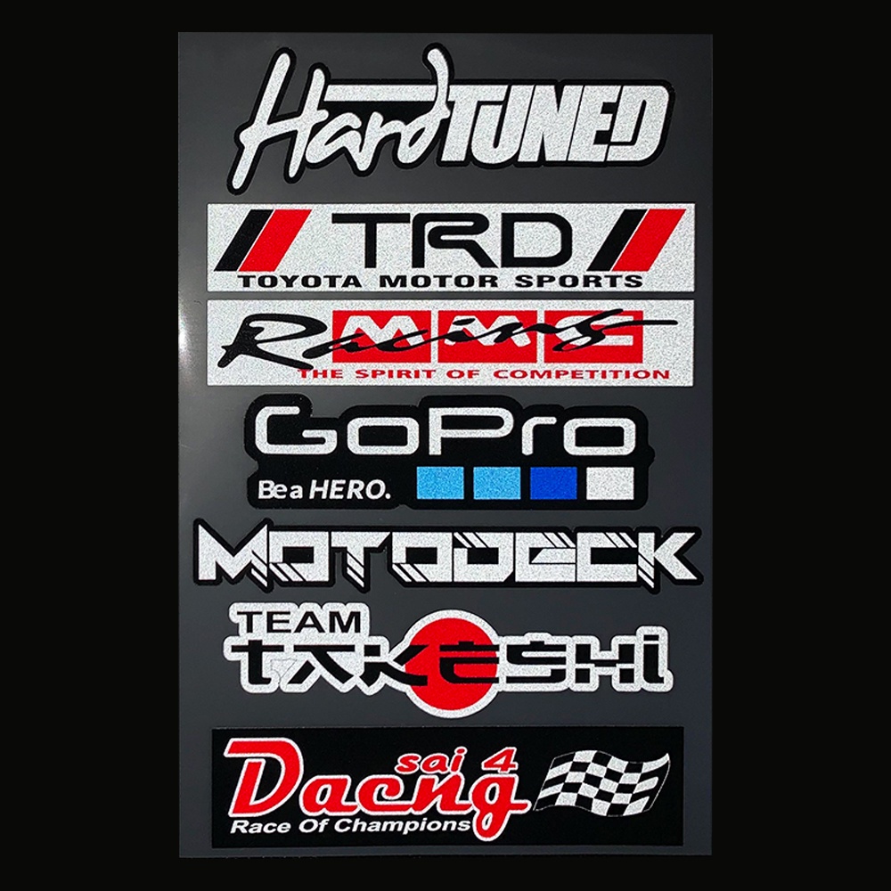 Xe máy Bike Set Stickers Năng lượng quái vật Mũ sắt Decal phản quang ENEOS Pirelli AKRAPOVIC TRD MOTUL Limited Edition The Doctor Sticker Đối với Honda