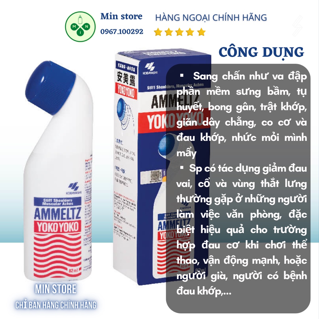 48ml Dầu Nóng Xoa Bóp YokoYoko Giảm Đau Nhức Xương Khớp
