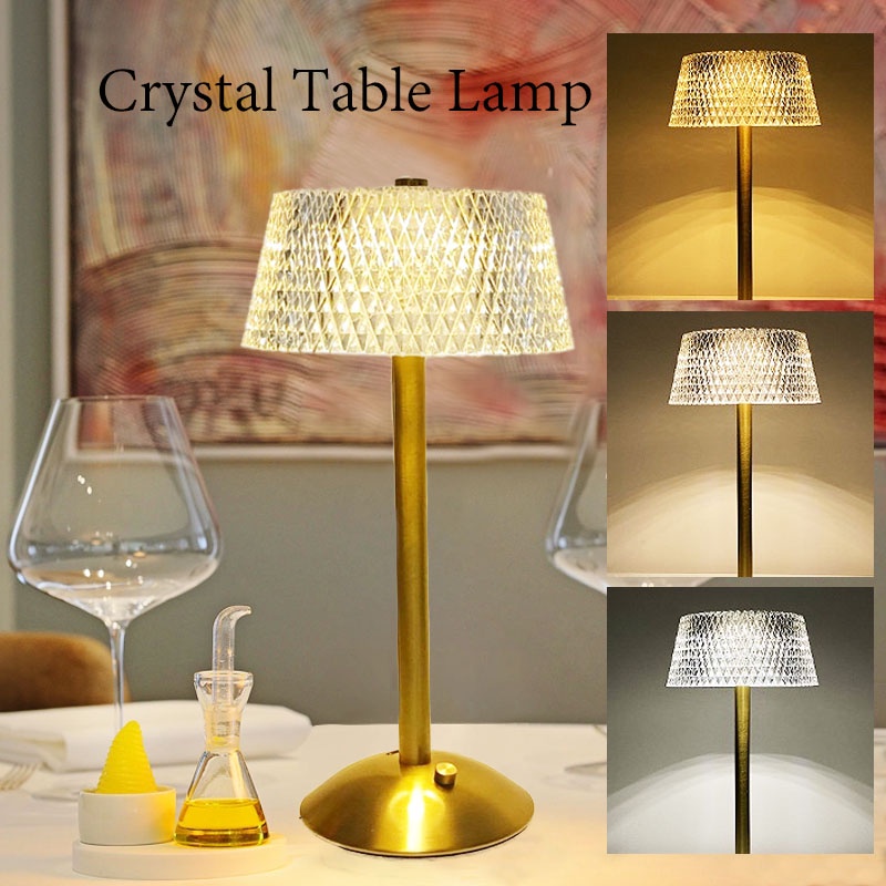 Đèn LED Để Bàn Không Dây Chạm Cảm Ứng Có Thể Sạc Lại Bằng Cổng USB Dùng Trang Trí Quán Cà Phê / Bar / Khách Sạn