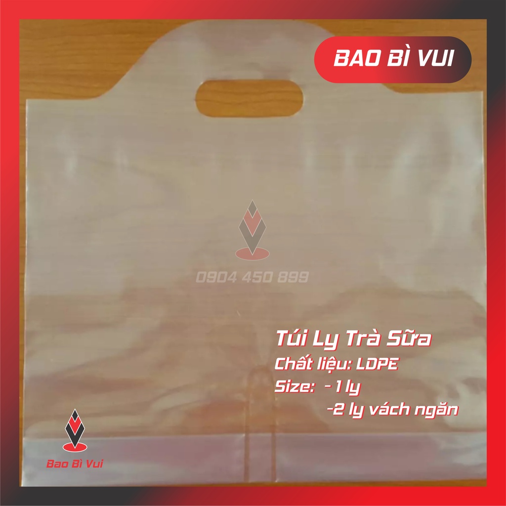 Túi đựng ly trà sữa, túi vách ngăn - BAO BÌ VUI