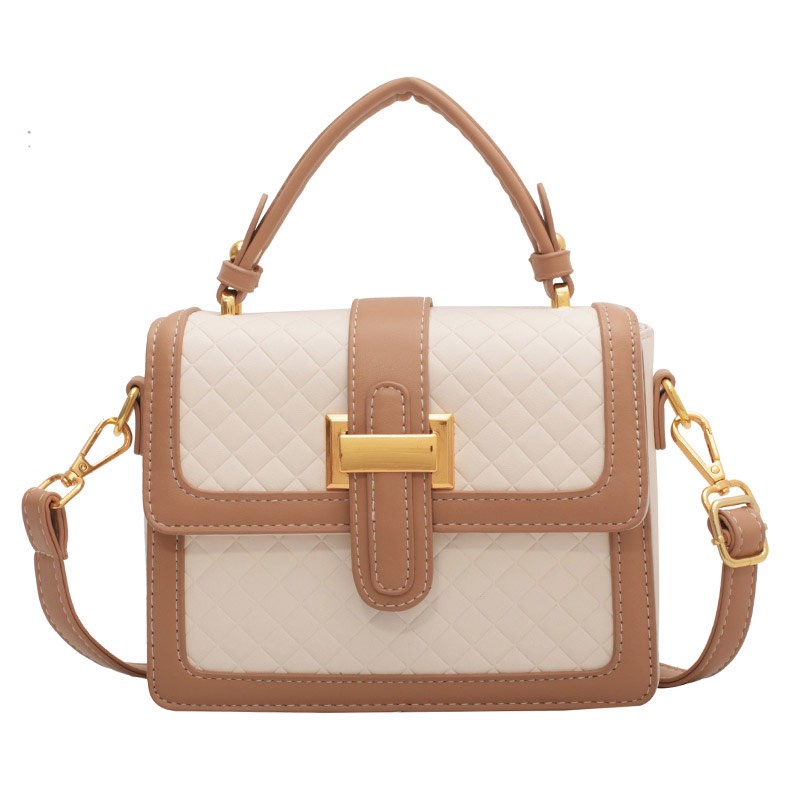 Túi Đeo Chéo Dáng Vuông Nhỏ Phối Màu Tương Phản Thời Trang Hàn Quốc Cá Tính Cho Nữ