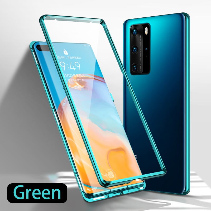 Ốp Điện Thoại Nắp Gập Từ Tính Tráng Gương Viền Kim Loại 360 Độ Cho Samsung Galaxy Note 8 9 10 Lite 10 Plus 20 Plus 20 Ultra° Ốp Điện Thoại Cứng Bảo Vệ