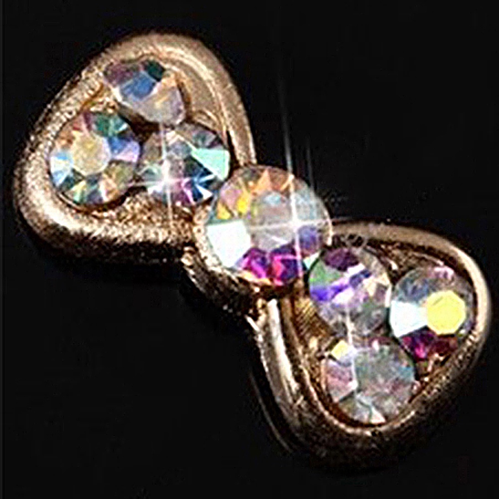 Set 10 Phụ Kiện Trang Trí Móng Nghệ Thuật Hình Nơ 3D Bằng Hợp Kim Acrylic