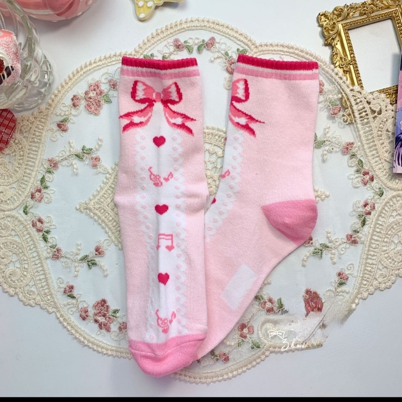 Vớ In Họa Tiết Hoạt Hình Melody Kuromi Dễ Thương Phong Cách Nhật Bản Cho Nữ