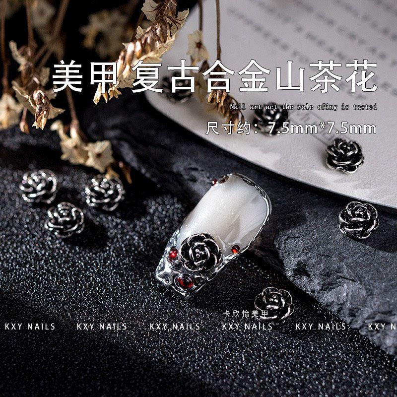 Charm nail chữ thập,hoa hồng đầu lâu,sung nail