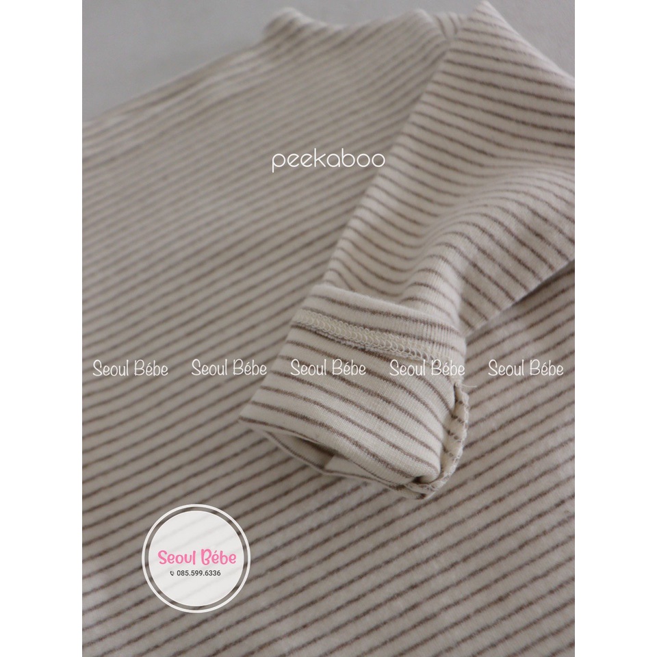 Áo giữ nhiệt cao cổ Neck Tee cho bé 8-20kg hãng Peekaboo thu đông 2022