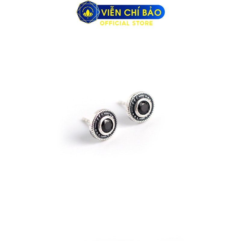 Bông tai móc khóa đính đá chất liệu bạc Thái 925 thời trang phụ kiện trang sức nữ Viễn Chí Bảo B000262