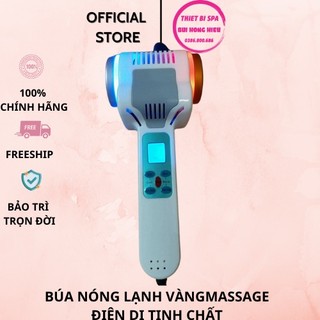 Búa Nóng Lạnh Vàng [BH Chính Hãng , Lỗi 1 Đổi 1 Toàn Quốc] Búa Massage,Điện Di Tinh Chất Có Màn Hình Điều Chỉnh Nhiệt Độ