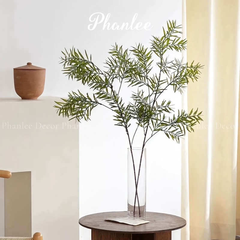 Cành cỏ tre giả mô phỏng giống thật trang trí nhà cửa Phanlee
