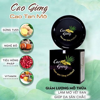 Kem tan mỡ cao gừng tan mỡ bụng
