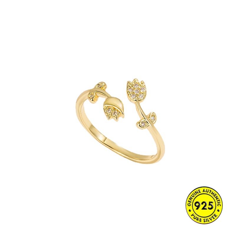 Nhẫn Mạ VàNg 18K HìNh Hoa Tulip Sang TrọNg U1150