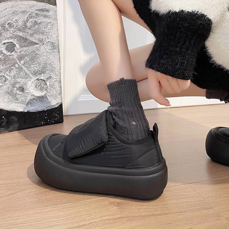 💗Giày thể thao nữ Giày Bánh Mì Khóa Dán Đế Dày Tăng Chiều Cao Mùa Đông Phong Cách Mới 2022 Cho Nữ