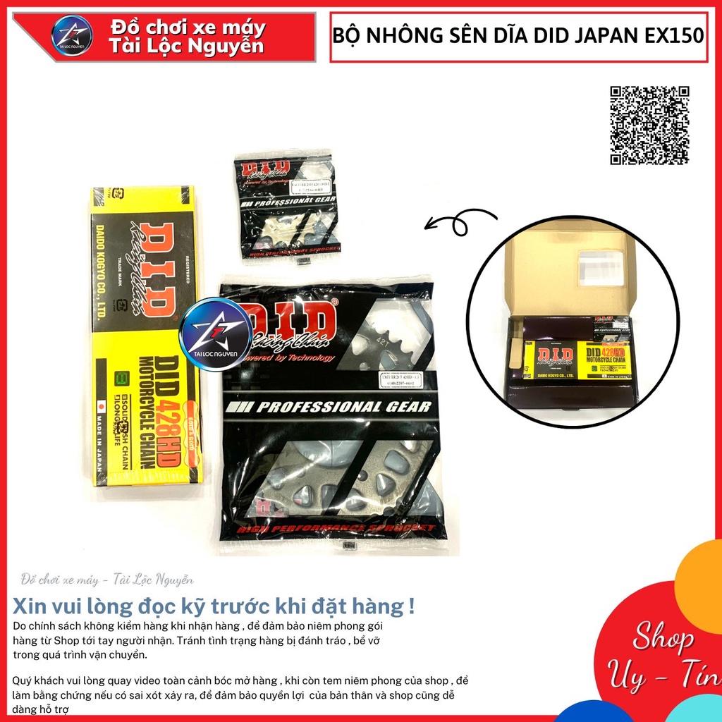 BỘ NHÔNG SÊN DĨA DID JAPAN CHO EX150/ WINNER / WINNER X